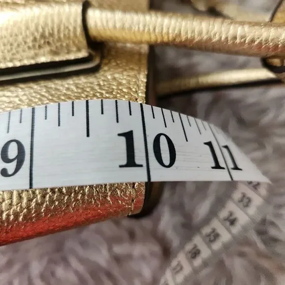 Michael Kors Mercer Gallery Medium Tote Gold Leather‎ - Picture 13 of 15